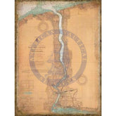 Historical Nautical Chart 256-11-1914: NY, Niagara River From Above The Falls Year 1914